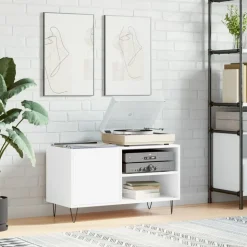 vidaXL vinylskab 85x38x48 cm konstrueret træ hvid