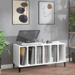 vidaXL vinylskab 100x38x48 cm konstrueret træ hvid