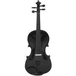 vidaXL violinsæt i fuld størrelse med bue og hagebræt 4/4 sort