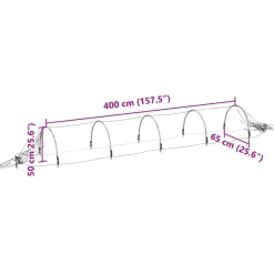 vidaXL væksttunneller 2 stk. 1,5x5 m glasfiber og PP