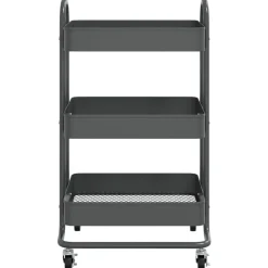 vidaXL vogn med 3 hylder 43x34x79 cm stål antracitgrå