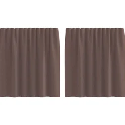 vidaXL voile-gardiner med stanglommer 2 stk. brun
