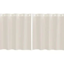 vidaXL voile-gardiner med øskner 2 stk. 140x140 cm cremefarvet