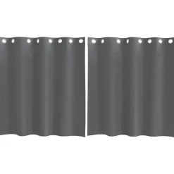 vidaXL voile-gardiner med øskner 2 stk. 140x140 cm mørkegrå