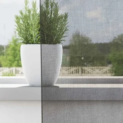 vidaXL voile-gardiner med øskner 2 stk. 140x140 cm mørkegrå