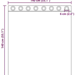 vidaXL voile-gardiner med øskner 2 stk. 140x140 cm mørkegrå
