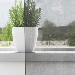 vidaXL voile-gardiner med stanglommer 2 stk. mørkegrå