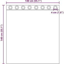 vidaXL voile-gardiner med øskner 2 stk. 140x140 cm lilla