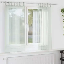 vidaXL voile-gardiner med løkker 2 stk. 140x140 cm lysegrå