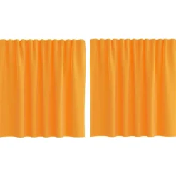 vidaXL voile-gardiner med stanglommer 2 stk. orange