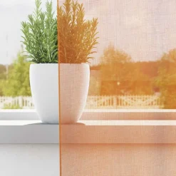 vidaXL voile-gardiner med stanglommer 2 stk. orange