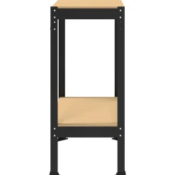 vidaXL Værksted med hylde Sort 81 x 41 x 91 cm Samlet træ og metal