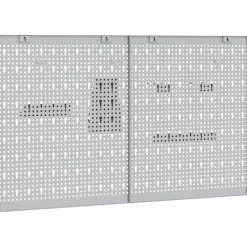 vidaXL Værktøjs Vægpanel 2 pcs Grå 100 x 1 x 60 cm Ingeniørtræ og stål