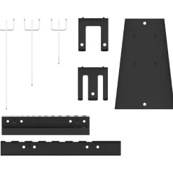 vidaXL Værktøjs Vægpanel 2 pcs Grå 100 x 1 x 60 cm Ingeniørtræ og stål