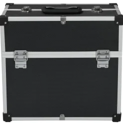 vidaXL værktøjskasse 38 x 22,5 x 34 cm sort aluminium