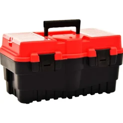 vidaXL værktøjskasse 462x256x242 mm plastik rød