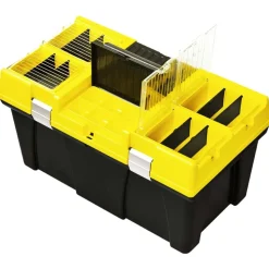 vidaXL værktøjskasse 595x337x316 mm plastik gul