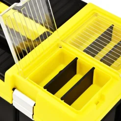 vidaXL værktøjskasse 595x337x316 mm plastik gul