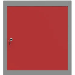 vidaXL Værktøjsskab Rød og Grå 50 x 20 x 55 cm Ingeniørtræ og stål