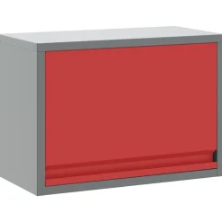 vidaXL Værktøjsskab Rød og Grå 50 x 25 x 35 cm Ingeniørtræ og stål