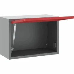 vidaXL Værktøjsskab Rød og Grå 50 x 25 x 35 cm Ingeniørtræ og stål