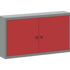 vidaXL Værktøjsskab Rød og Grå 50 x 20 x 55 cm Ingeniørtræ og stål