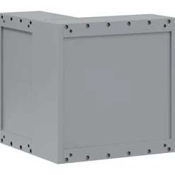 vidaXL Værktøjsskab Rød og Grå 55 x 55 x 55 cm Ingeniørtræ og stål