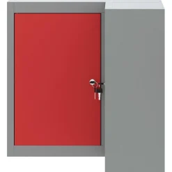 vidaXL Værktøjsskab Rød og Grå 55 x 55 x 55 cm Ingeniørtræ og stål