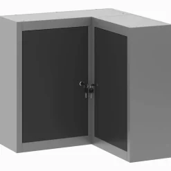 vidaXL Værktøjsskab Sort og grå 55 x 55 x 55 cm Ingeniørtræ og stål