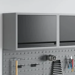 vidaXL Værktøjsskab Sort og grå 50 x 25 x 35 cm Ingeniørtræ og stål