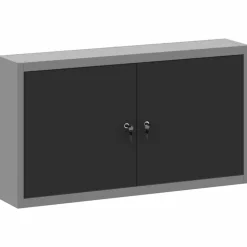 vidaXL Værktøjsskab Sort og grå 50 x 20 x 55 cm Ingeniørtræ og stål