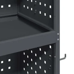 vidaXL Værktøjsvogn med hjul Antracit 65 x 35 x 111 cm Koldvalset stål
