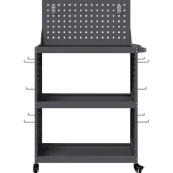 vidaXL Værktøjsvogn med hjul Antracit 65 x 35 x 111 cm Koldvalset stål