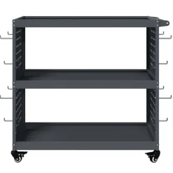 vidaXL Værktøjsvogn med hylde Antracit 75 x 35 x 73 cm Koldvalset stål