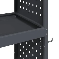 vidaXL Værktøjsvogn med hylde Antracit 75 x 35 x 73 cm Koldvalset stål