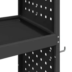 vidaXL Værktøjsvogn med hylde Sort 75 x 35 x 73 cm Koldvalset stål