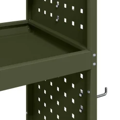 vidaXL Værktøjsvogn Oliven grøn 65 x 35 x 111 cm Koldvalset stål