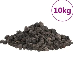 vidaXL vulkanske sten 10 kg 1-2 cm sort