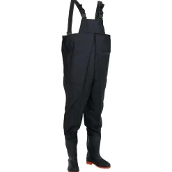 vidaXL waders med støvler str. 45 sort