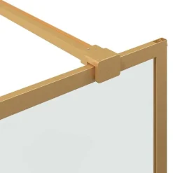 vidaXL Walk-in brusevæg Guld 80 x 195 cm hærdet glas