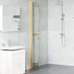 vidaXL Walk-In brusevæg Guld 70 x 6,5 x 190 cm