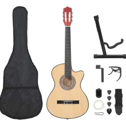 vidaXL western akustisk guitarsæt 12 dele med 6 strenge 38"