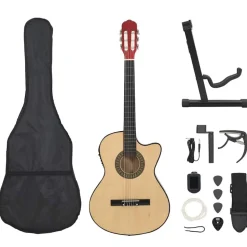 vidaXL western guitarsæt 12 dele med equalizer og 6 strenge