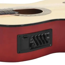 vidaXL western guitarsæt 12 dele med equalizer og 6 strenge