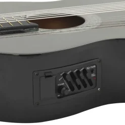 vidaXL western-guitarsæt 12 dele med equalizer og 6 strenge sort