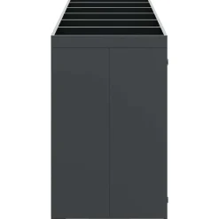 vidaXL Wheelie Bin Opbevaring til 3 Affaldscontainere Antracit Stål