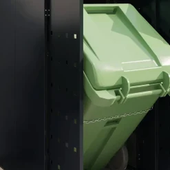 vidaXL Wheelie Bin Opbevaring til 6 Affaldscontainere Sort