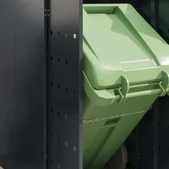 vidaXL Wheelie Bin Opbevaring til 5 Affaldscontainere Antracit
