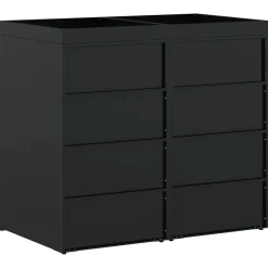 vidaXL Wheelie Bin Opbevaring til 2 Affaldscontainere Sort