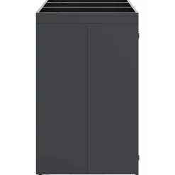 vidaXL Wheelie Bin Opbevaring til 3 Affaldscontainere Antracit Stål